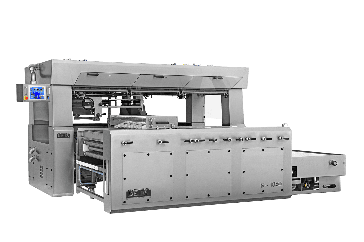 Enrobing Line with Inliner, Piping network, Granulate decorator and cooling tunnel for rice wafers