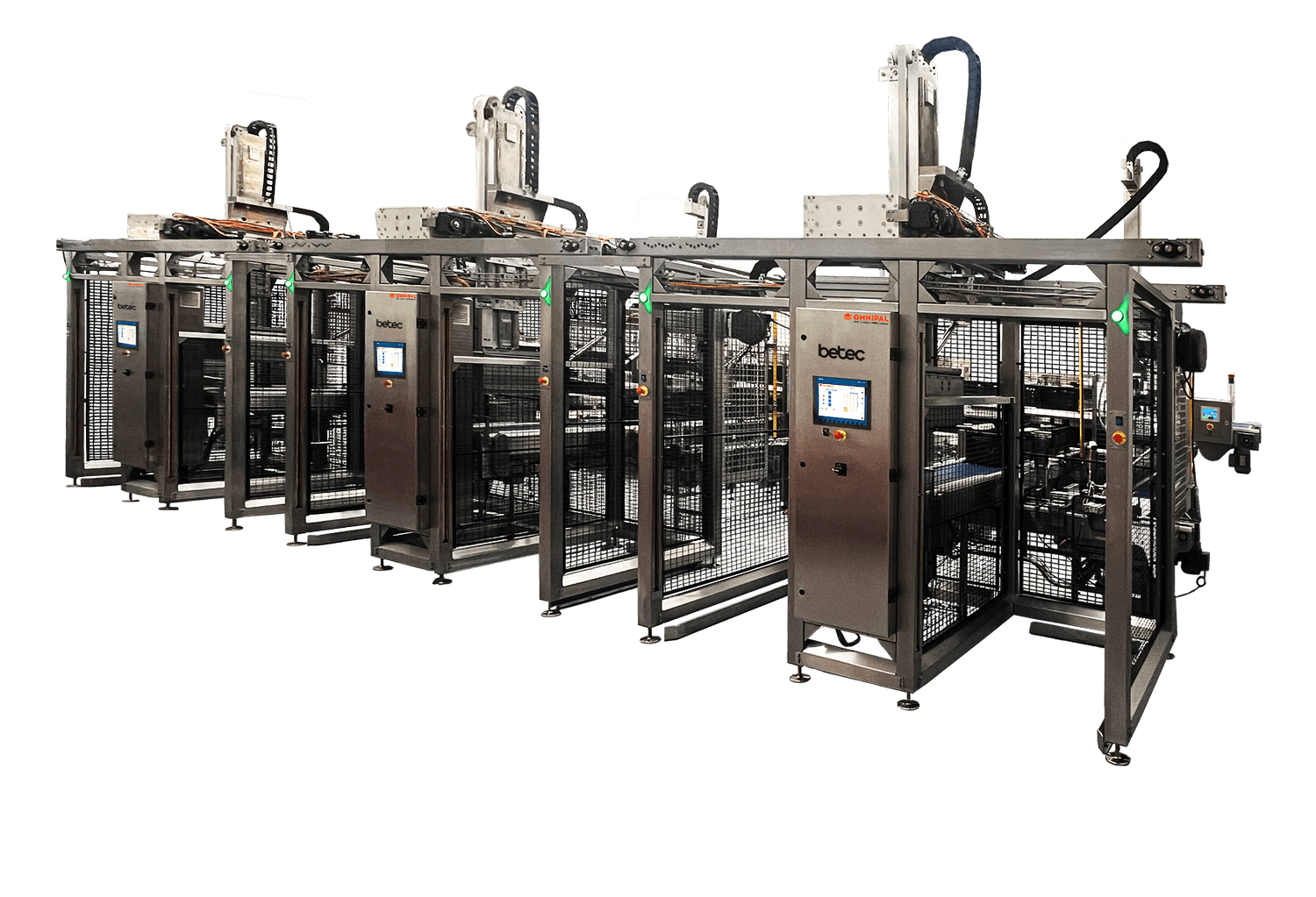 Integrated Solution for Palletizing, Transport, and H-Bots