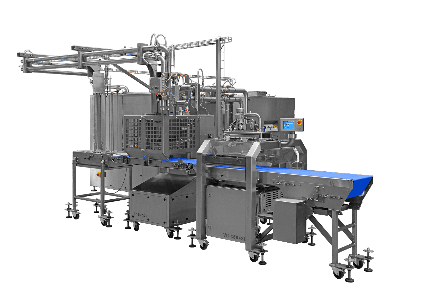 Multifunctional dosing and one-shot chocolate filling system