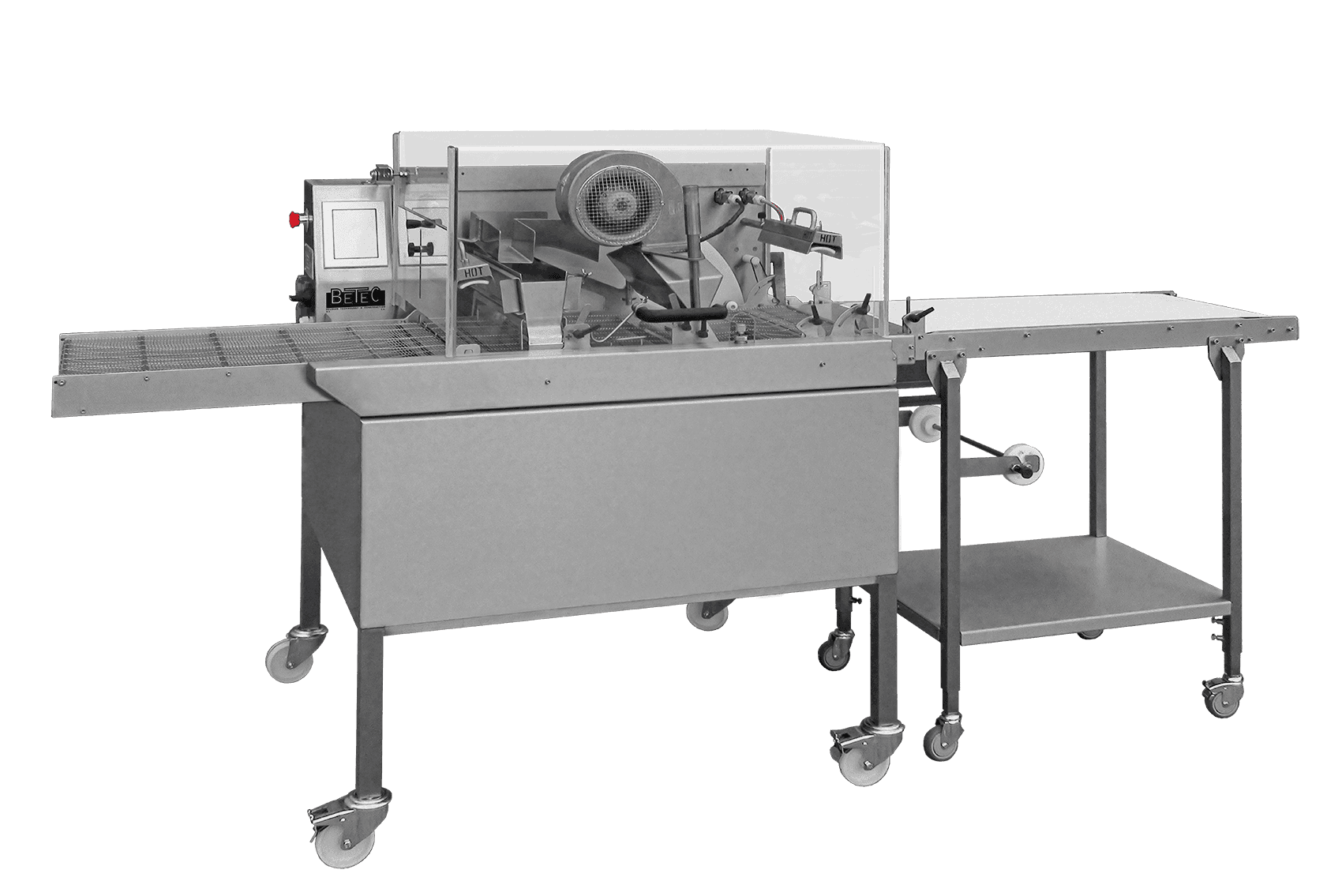 2-in-1-machine for moulding and enrobing
