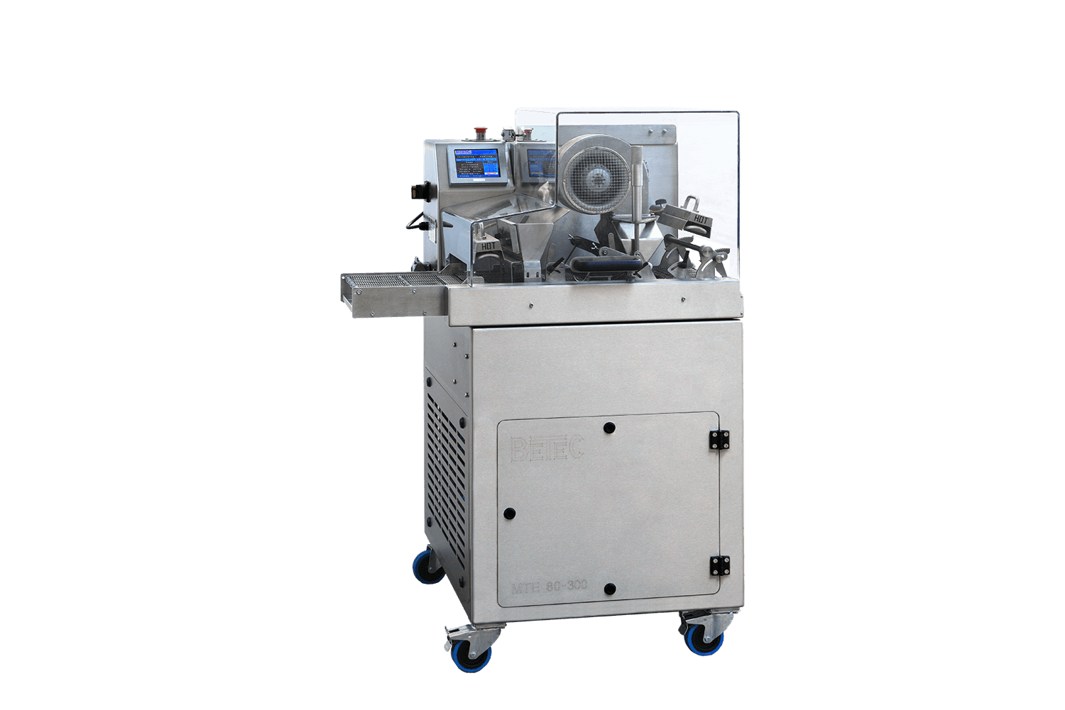 Tempering, moulding and enrobing machine